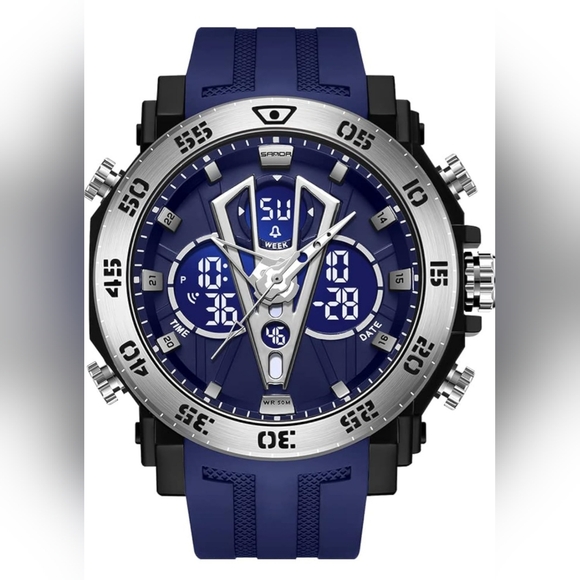 Men's Tactical 5 ATM Stainless Steel Tactical Sports Watch - Picture 3 of 6